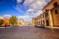 The Hradcany Square in the Prague Old Town, Czech Republic Royalty Free Stock Photo